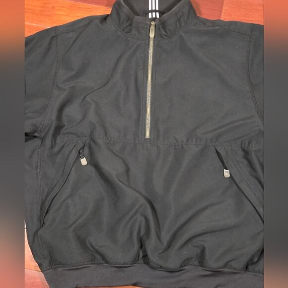 ADIDAS Men’s Vintage 2001 Black & White Pullover Tracksuit Jacket 1/2 Zip sz L - Picture 2 of 10